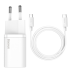 Зарядний пристрій з кабелем Type-C/Type-C 1 м Baseus 1C 25 W 5 А білий