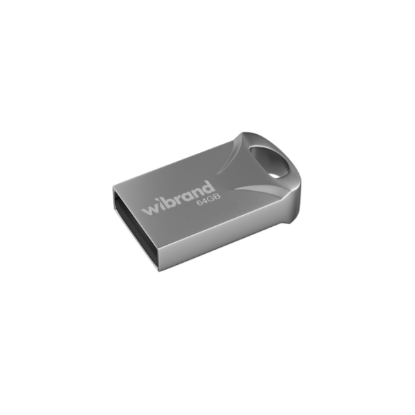 Флеш пам'ять USB 64 GВ Wibrand Hawk USB 2.0 сріблястий
