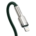 Кабель Type-C/Apple Lightning 1 м Baseus Cafule Series Metal 20 Вт зелений