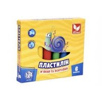 Набір пластиліну 6 кольорів Школярик 83811905 восковий