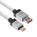 Кабель USB/Type-C 1 м Baseus CoolPlay 100 Вт білий