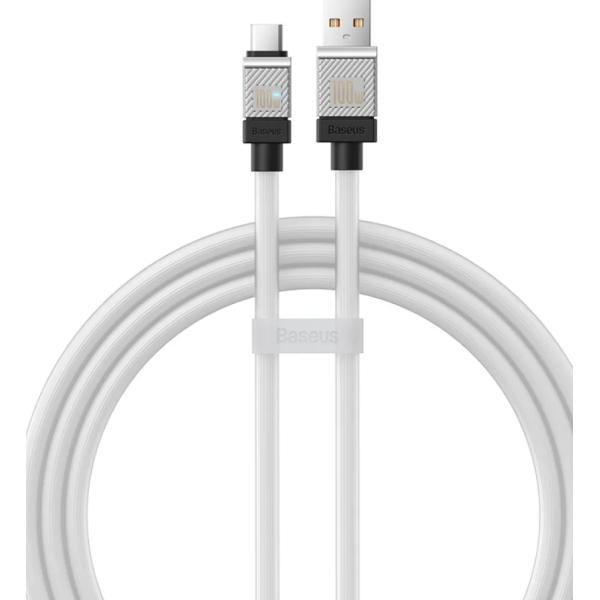 Кабель USB/Type-C 1 м Baseus CoolPlay 100 Вт білий