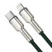 Кабель Type-C/Apple Lightning 1 м Baseus Cafule Series Metal 20 Вт зелений Кабель Type-C/Apple Lightning 1 м Baseus Cafule Series Metal 20 Вт зелений