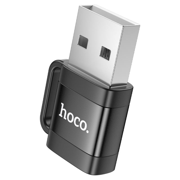 Адаптер HOCO UA31D USB male to Type-C female USB2.0 adapter Black new
