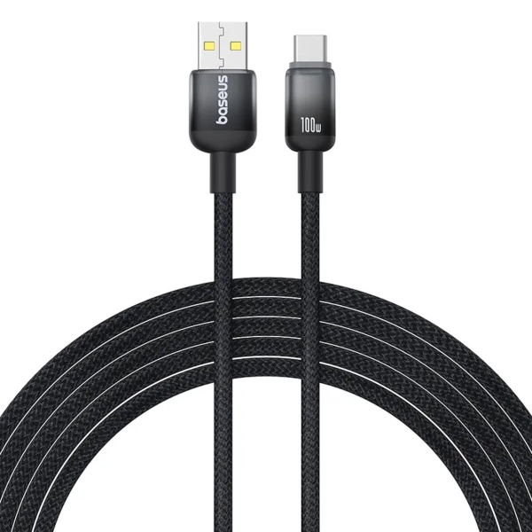 Кабель USB/Type-C 1 м Baseus Discolor 100 Вт чорний Кабель USB/Type-C 1 м Baseus Discolor 100 Вт чорний