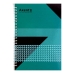 Блокнот А5 клітинка 96 аркушів Axent 8032-17 Абстракція спіраль бірюзовий