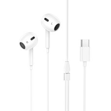Навушники HOCO M1 Max crystal earphones for Type-C with mic White new