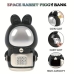 / Скарбничка сейф Зайчик-космонавт SPACE RABBIT PIGGY BANK електронна з кодовим замком Чорний