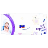 Серветки вологі дитячі ARO з клапаном 100шт