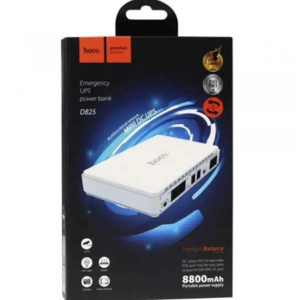 УМБ Портативний Зарядний Пристрій MM Hoco DB25 Emergency UPS 5-12V power bank new