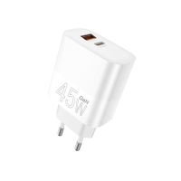 Зарядний блок живлення USB+Type-C WUW C209 45 W 9 V 2 A білий