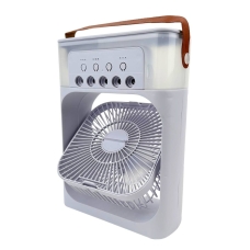 Вентилятор настільний FAN з підсвіткою та зволожувачем 18 х 24 см білий