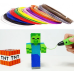 3D ручка 3DPEN-5 Майнкрафт LCD-дисплей пластик трафарети Фіолетовий