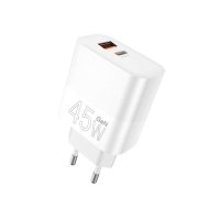 Зарядний блок живлення USB+Type-C WUW C209 45 W 9 V 2 A білий