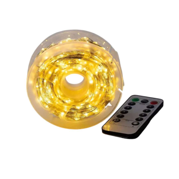 Гірлянда Роса нитка 1000 LED довжина 100 м від мережі, жовтий new