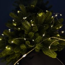 Світлодіодна гірлянда-нитка мідний дріт 1000 LED Роса на котушці з пультом крапля 100 м жовтий