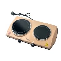 Настільна електроплита інфрачервона 2 конфорки Dario DHP122S метал 2100 Вт бежевий