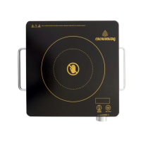 Настільна електроплита інфрачервона 1 конфорка Crownberg CB-1325 2000 Вт чорний зі сріблястим