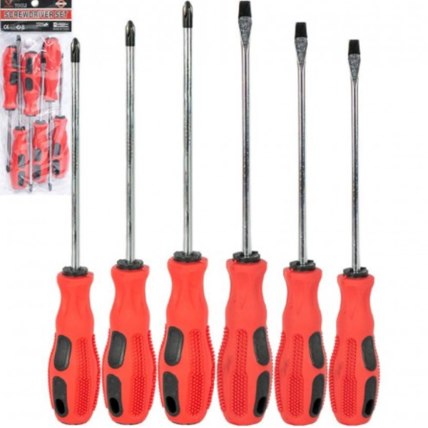 Набір викруток 6 шт з ергономічними ручками JC-5 1305 new