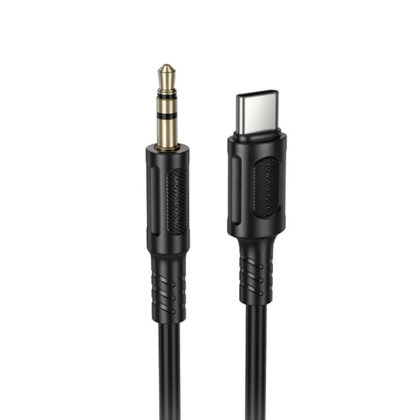Аудіокабель BOROFONE BL25B Type-C to 3.5mm male, PVC, 1m, Black new