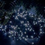 Світлодіодна гірлянда-нитка вулична чорний дріт 300 LED ліхтарики 30 м білий