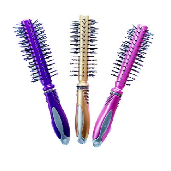 / Щітка для вкладання волосся 2011 кругла, з пластиковим ворсом, 17см