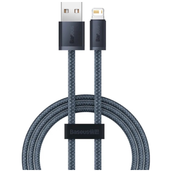 Кабель USB/Apple Lightning 2 м Baseus Dynamic 2.4 А сірий