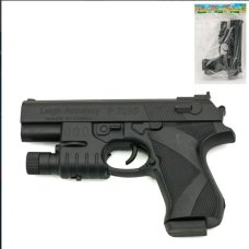 / Пістолет на кульках, 16,5см, лазер, в кульку (729D)