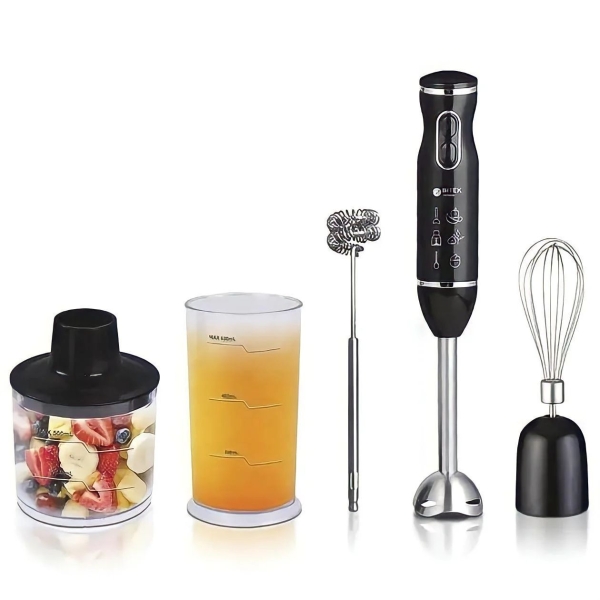 Блендер занурювальний з чашею 5в1 BITEK BT-314B 800 Вт 0.6 л чорний
