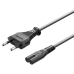 Кабель живлення 2 pin силовий 1.8 м Vention 2-Prong Power Cord C7 Connector EU Plug ZCLBAC чорний