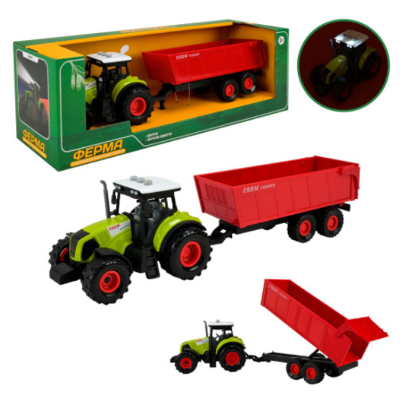 Трактор із причепом батар. арт. AP9921  new