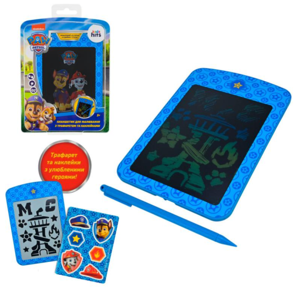 Планшет для малювання Paw Patrol LCD екран 6,5'', трафарет, наліпки блістер, KH74-001L new