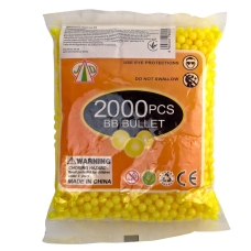Кульки для дитячої зброї JDB 2000 шт 6 мм жовтий