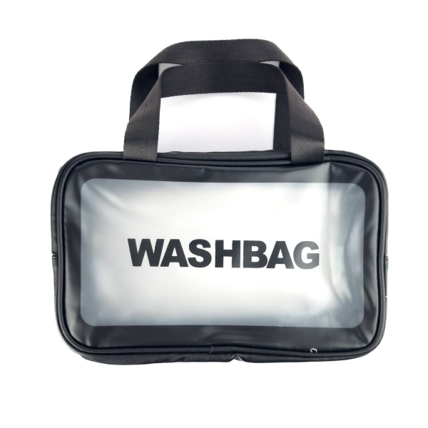 Косметичка жіноча Washbag 180-12 27 х 10 х 16 см з ручкою чорний