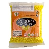 Кульки для дитячої зброї JDB 2000 шт 6 мм жовтий