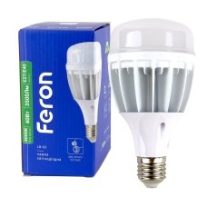 Лампа світлодіодна LED Feron LB-65 E27 40W 4000K 3500Lm з перехідником Е40 нейтральний білий