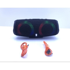 / Міні колонка з акумулятором MP3/FM/microSD із Bluetooth Charge-5 RGB чорний