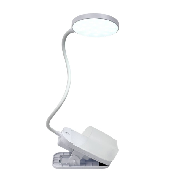 Настільна лампа LED Ardero DE1737ARD з акумулятором на прищіпці 5 Вт білий