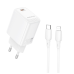 Зарядний пристрій з кабелем Tурe-C/Apple Lightning 1 м BOROFONE ВN28 30 W 2.5 А 12 V білий