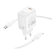 Зарядний пристрій з кабелем Tурe-C/Apple Lightning 1 м BOROFONE ВN28 30 W 2.5 А 12 V білий
