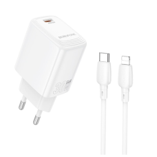 Зарядний пристрій з кабелем Tурe-C/Apple Lightning 1 м BOROFONE ВN28 30 W 2.5 А 12 V білий