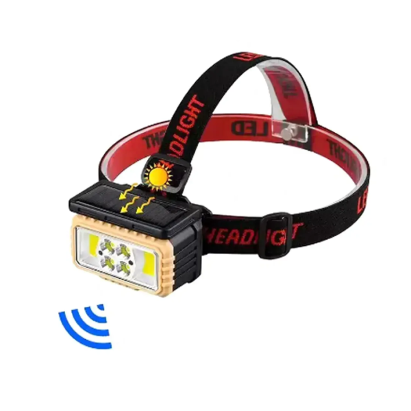 Ліхтар налобний світлодіодний Bailong LY-805S акумуляторний чорний з червоним