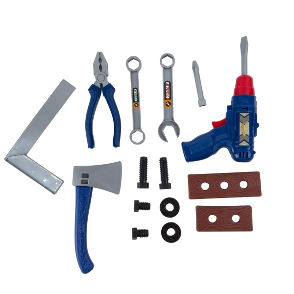 Дитячий ігровий набір інструментів 15в1 528-4-5 з дрилем синій