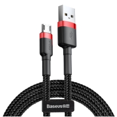 Кабель USB/micro-USB 3 м Baseus Cafule 2 А чорний з червоним