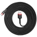 Кабель USB/micro-USB 3 м Baseus Cafule 2 А чорний з червоним