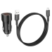 Автомобільний зарядний пристрій з кабелем 2хUSB/micro-USB BOROFONE BZ19B Wisdom 36 W 3 A чорний
