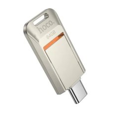 Флеш пам'ять USB 64 GB Hoco UD17 Smart Type-C+USB 3.0 сріблястий