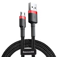 Кабель USB/micro-USB 3 м Baseus Cafule 2 А чорний з червоним