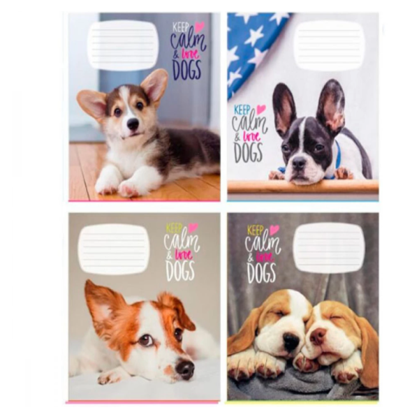 Зошит 12 аркушів клітинка # Поліграфіст 970 Цуценята