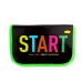 Пенал-книжка Апельсин Start 19 х 13 см чорний з зеленим